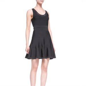 Diane Von Furstenberg NEW Perry Black Fit and Flare Dress. size L
